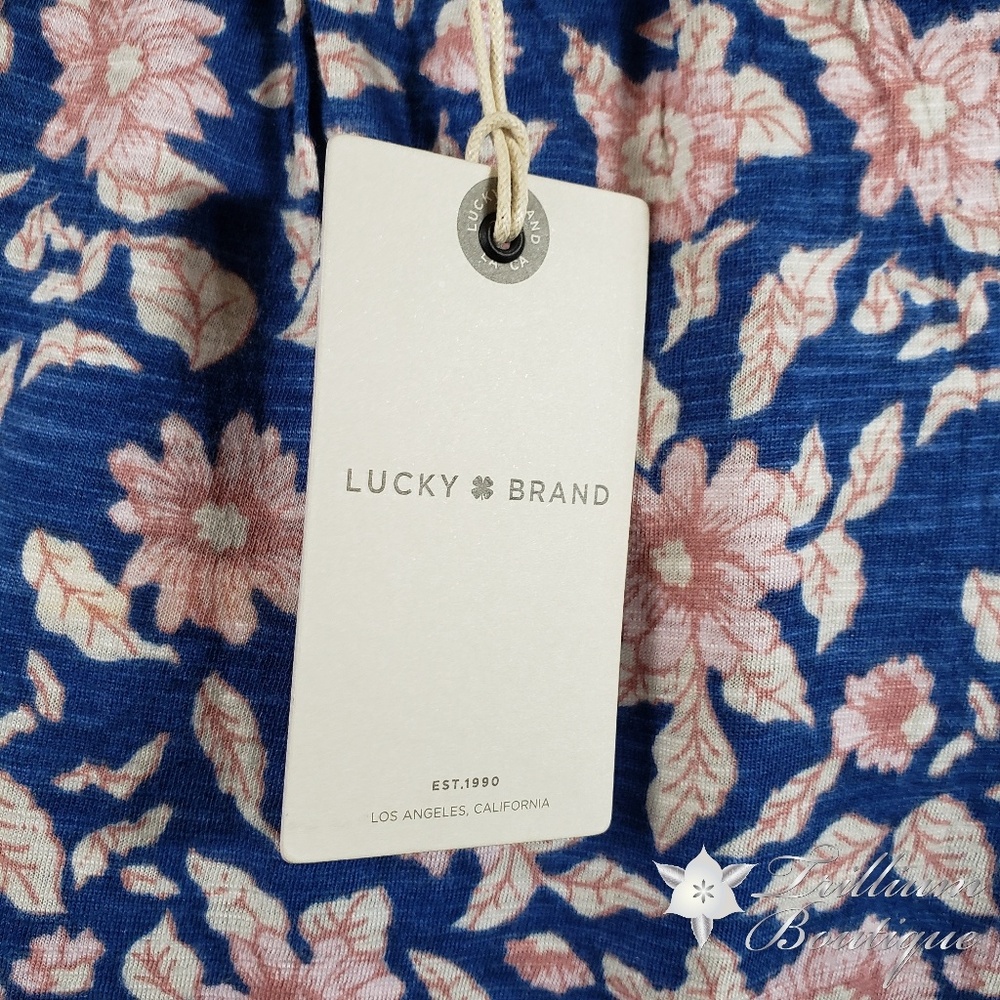 LUCKY BRAND Women's Printed Tie Front Blouse NWT - Picture 7 of 9